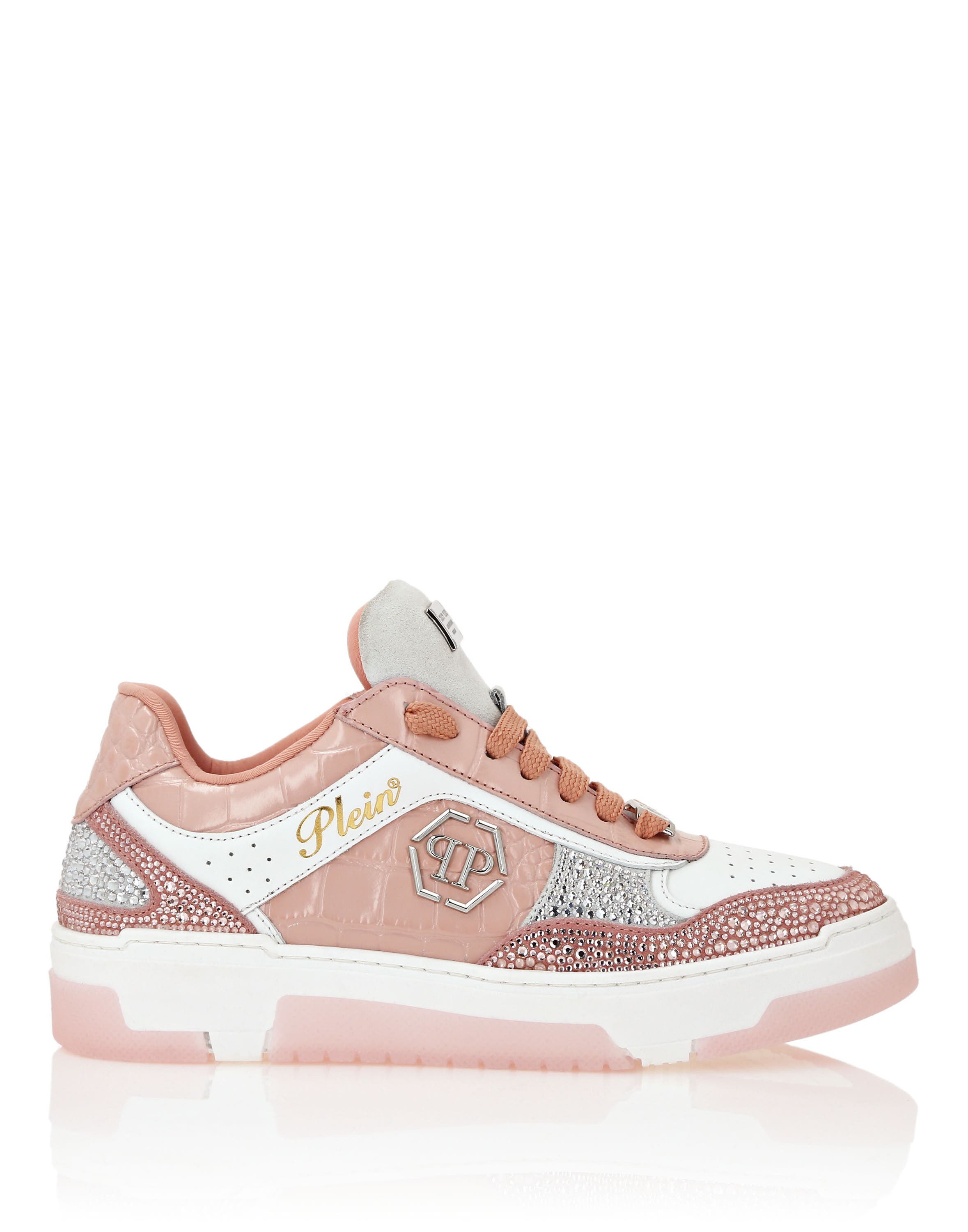 Low Top Sneakers Mix Strass Cocco Unisex, Alternate, color, rose/pink