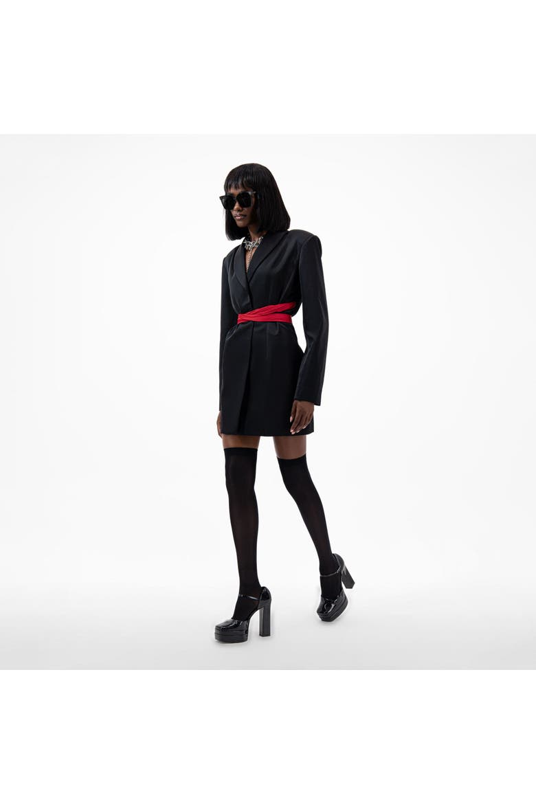Oversize Satin Jacket, Alternate, color, Black