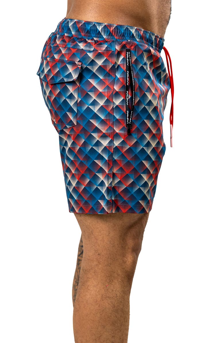 Maceoo Marthyr Swim Trunks, Alternate, color, Red