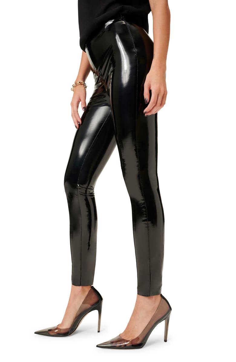 Good American Faux Patent Leather Leggings, Alternate, color, 