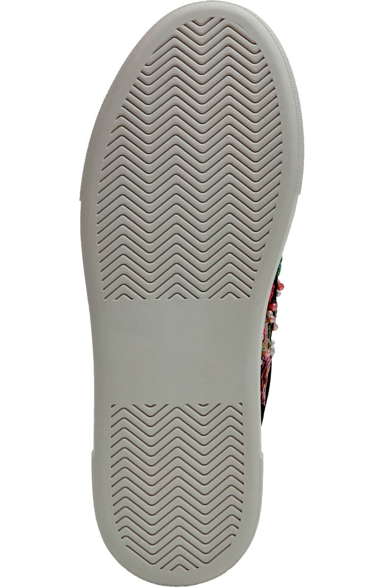 Betsey Johnson Bonny Sequin Platform Sneaker, Alternate, color, Black Floral