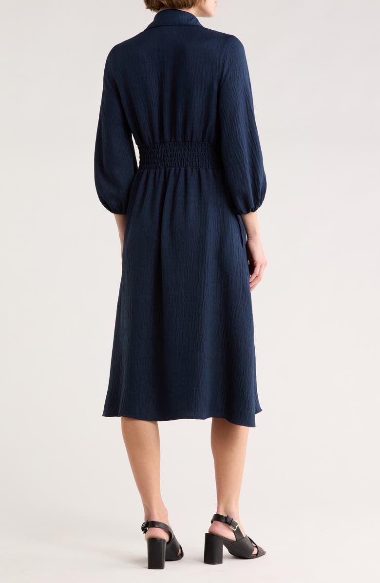MAX STUDIO Balloon Sleeve Shirtdress, Alternate, color, Heather Navy