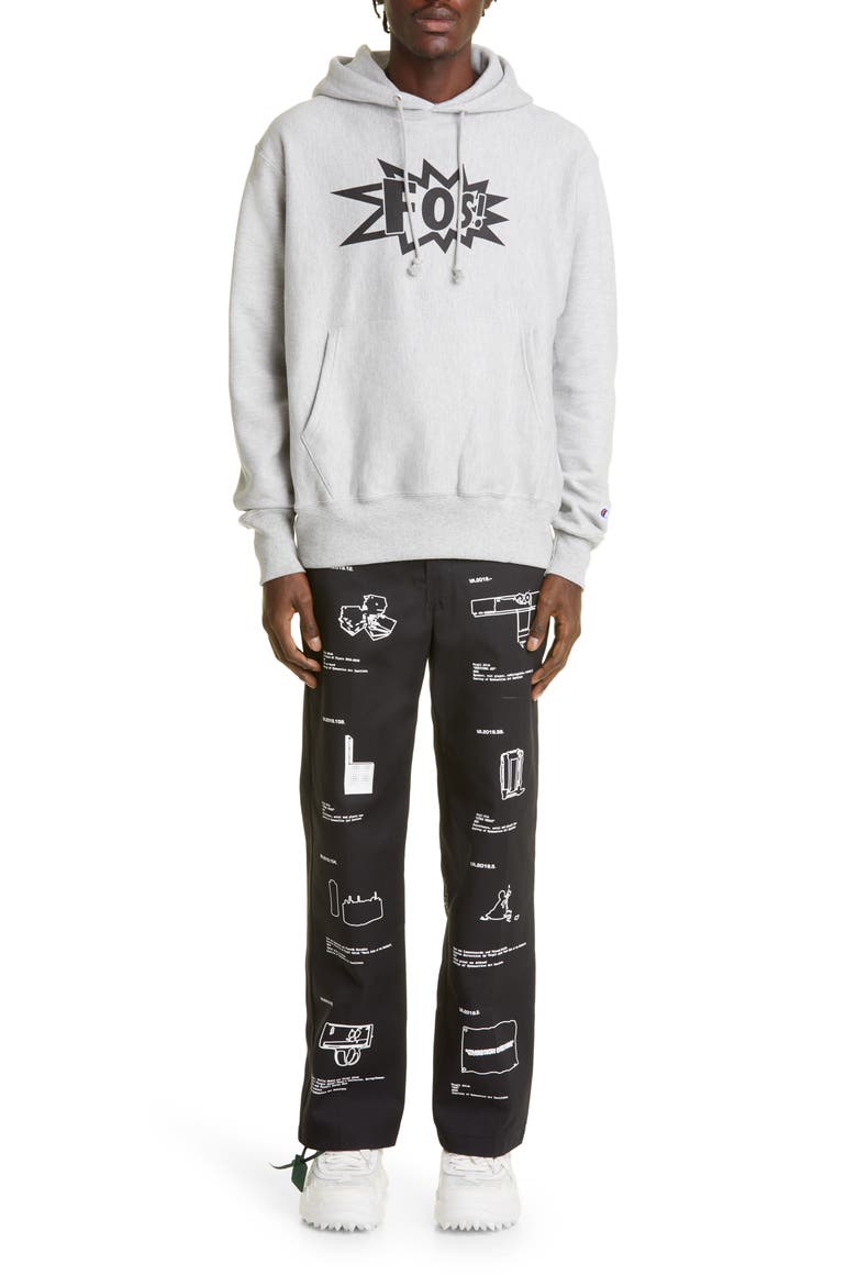 Gender Inclusive Virgil Abloh 'Figures of Speech' Cotton Blend Graphic Hoodie, Alternate, color, GREY