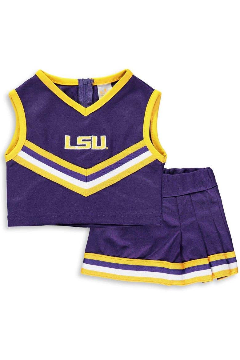 Girls Toddler Purple LSU Tigers Two-Piece Cheer Set, Main, color, Purple