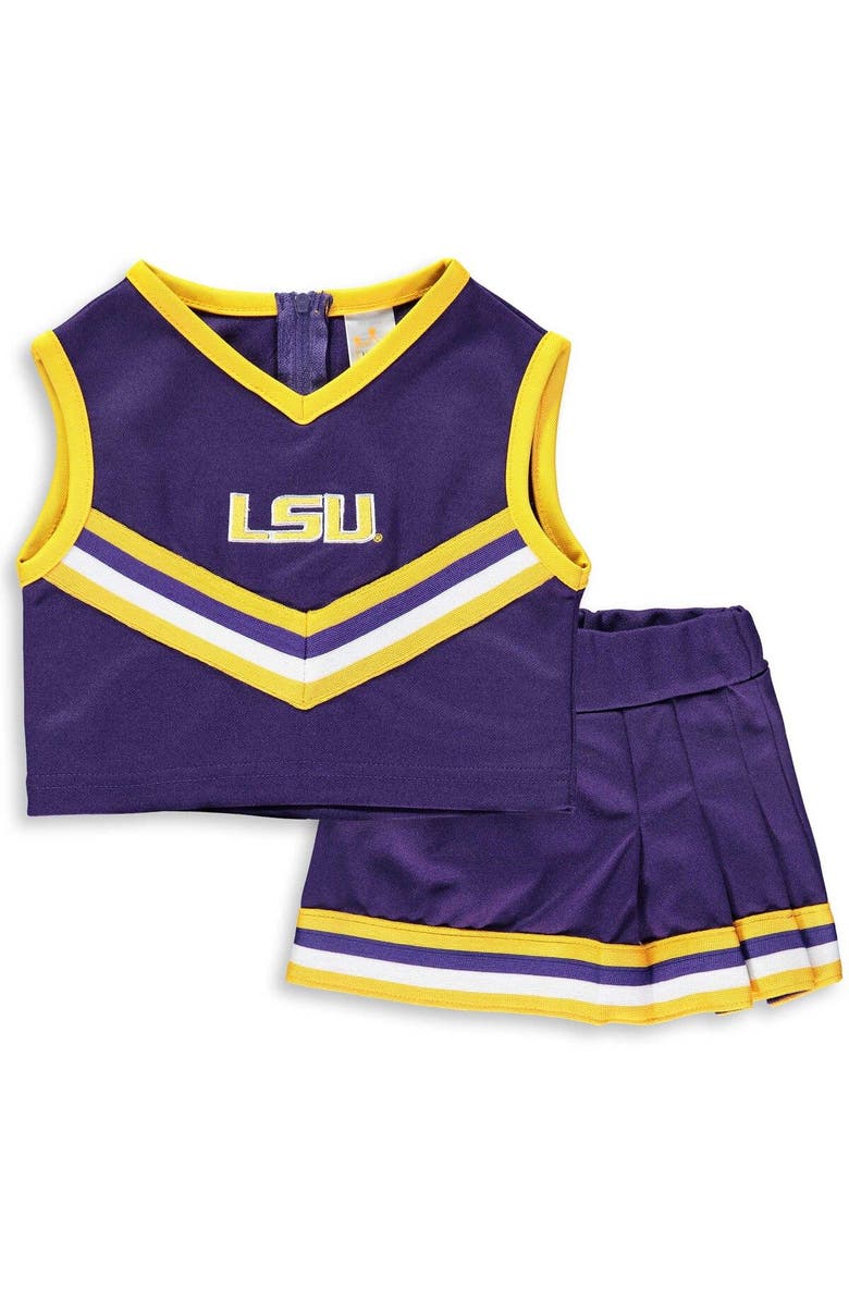 LITTLE KING Girls Toddler Purple LSU Tigers Two-Piece Cheer Set, Main, color, Purple