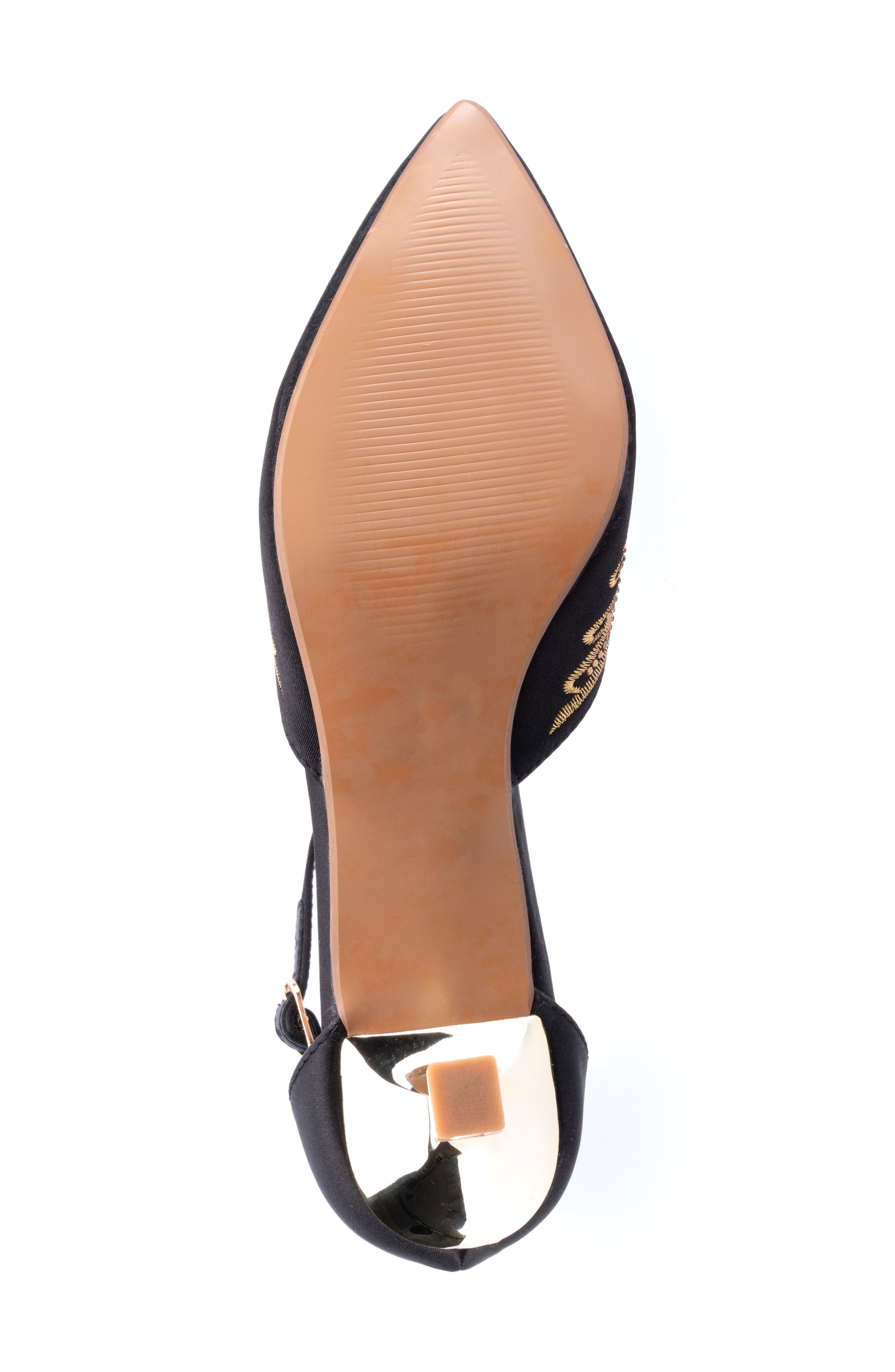 LADY COUTURE Kate Kitten Heel Pump, Alternate, color, Black/ Gold