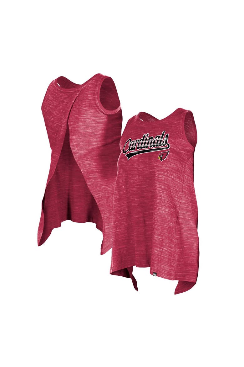 Women's New Era  Cardinal Arizona Cardinals  Space Dye Active Tank Top, Main, color, Cardinal