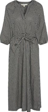 Barbour Suri Gingham Cotton & Linen Midi Dress