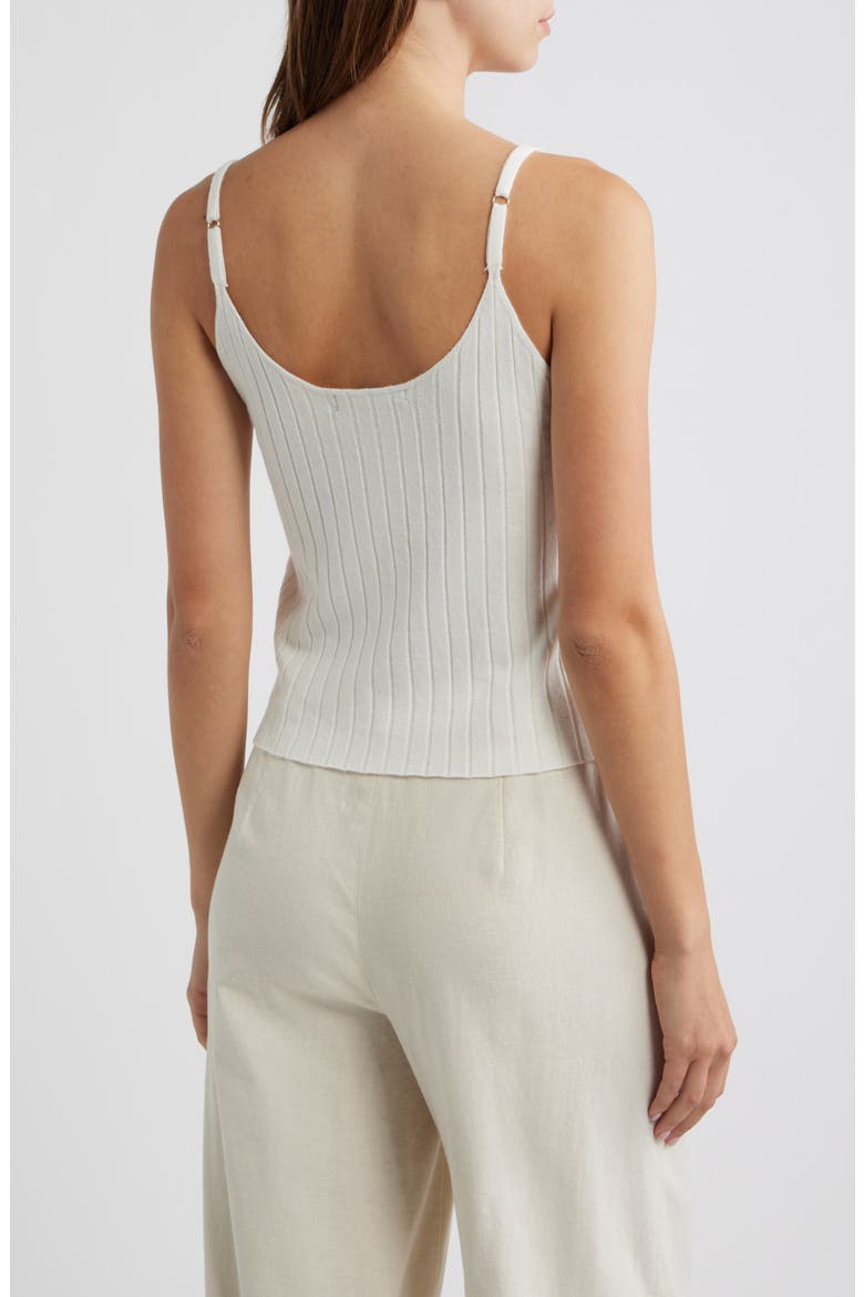 Vieste Rib Knit Camisole, Alternate, color, ECRU