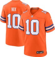 Nike Men's Nike Bo Nix Orange Denver Broncos Mile High Collection 1977 Throwback Player Game Jersey