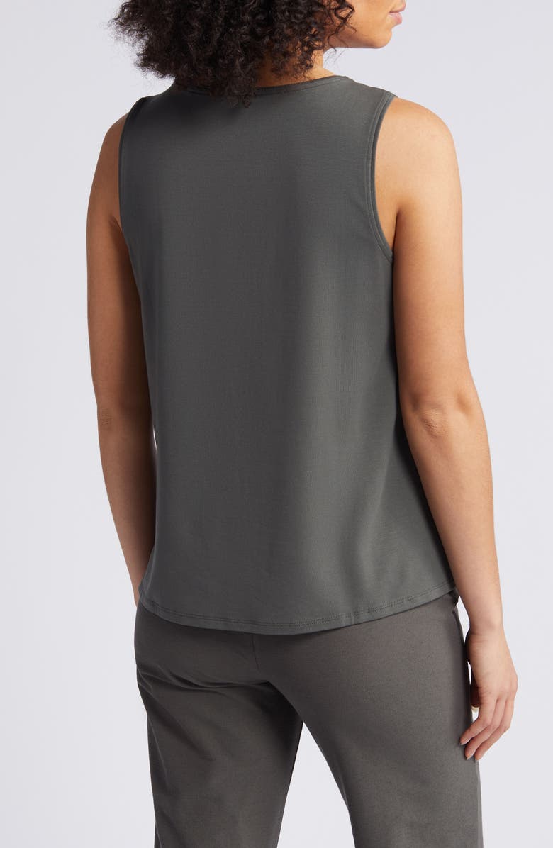 Eileen Fisher Crewneck Jersey Tank, Alternate, color, Grove