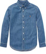Polo Ralph Lauren Kids' Chambray Cotton Button-Down Shirt