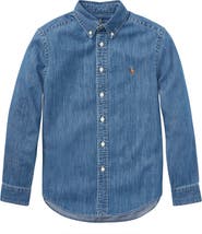 Polo Ralph Lauren Kids' Chambray Cotton Button-Down Shirt