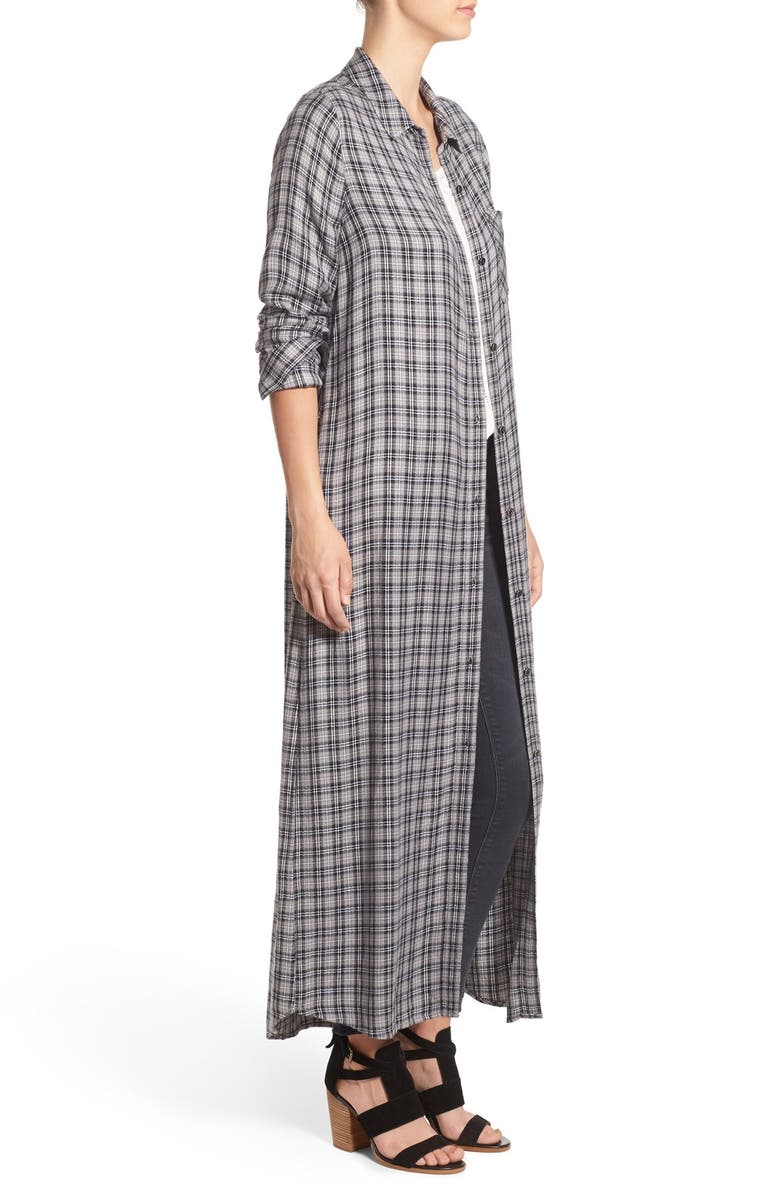 Treasure & Bond Treasure&Bond Drapey Plaid Maxi Tunic, Alternate, color, 