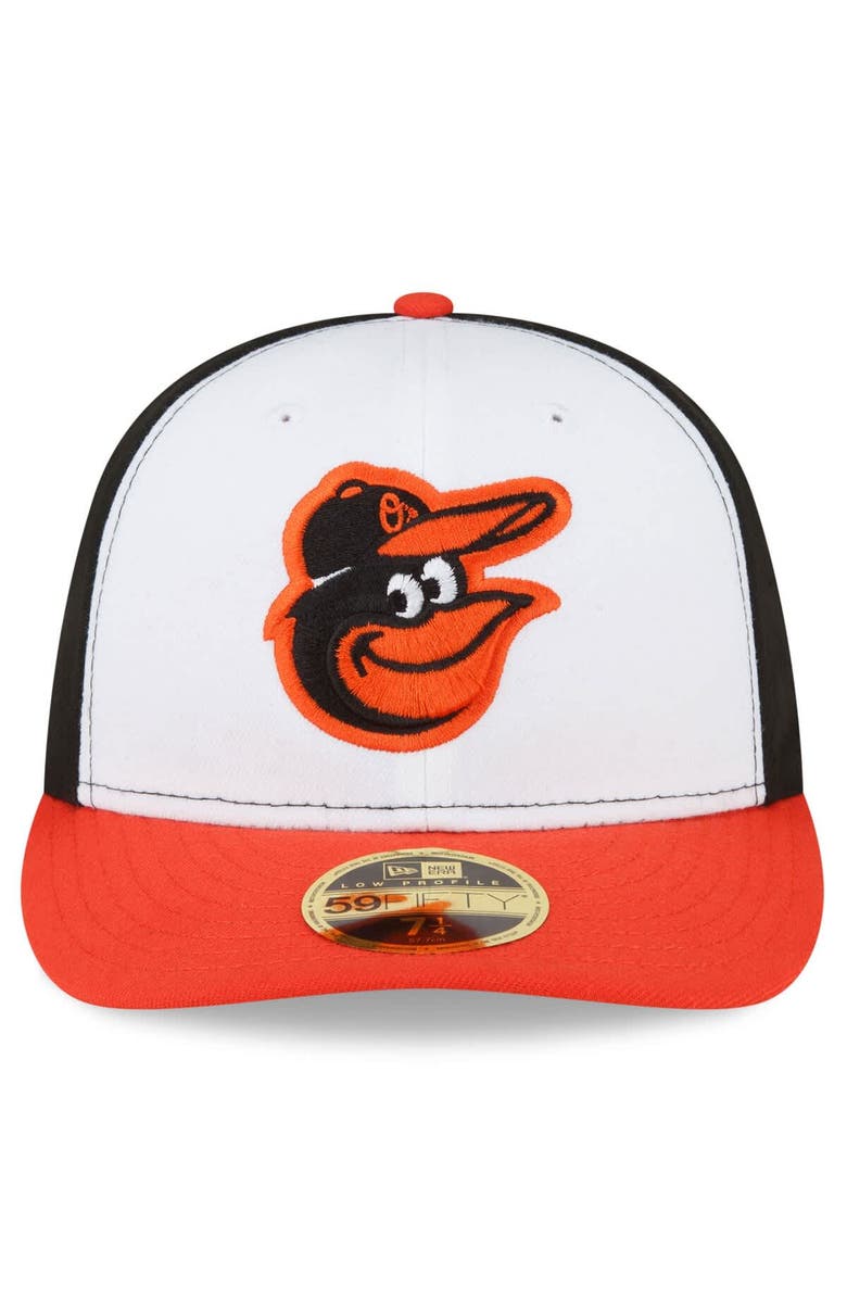 New Era Men's New Era White/Orange Baltimore Orioles 2024 MLB Postseason Side Patch Low Profile 59FIFTY Fitted Hat, Alternate, color, 
