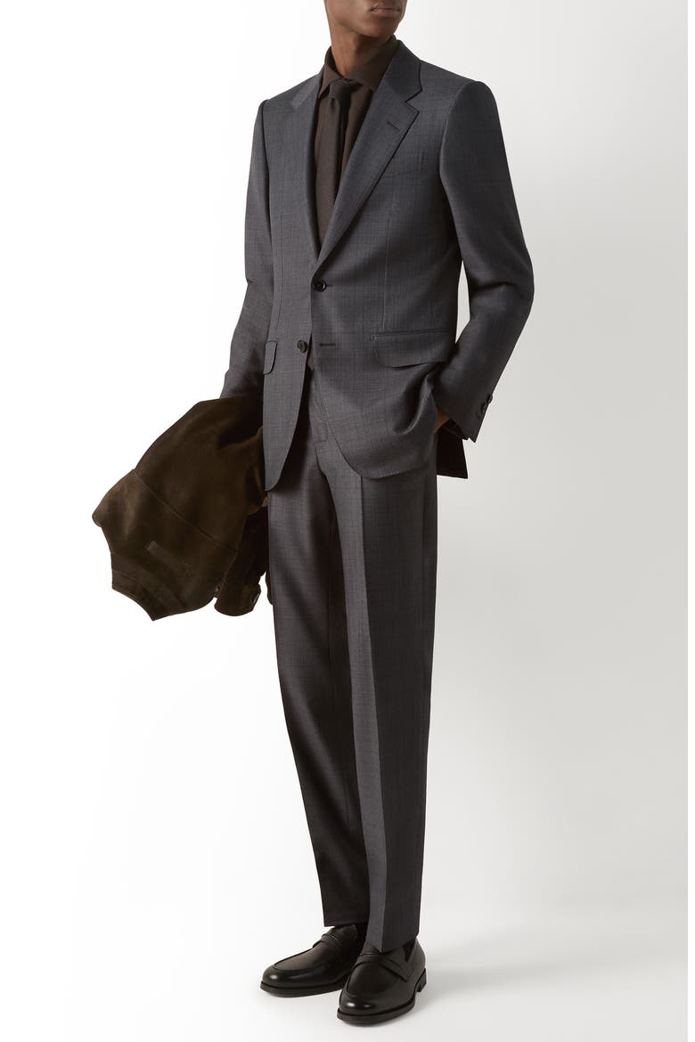 Wool Two Piece Suit, Main, color, DARK GREY