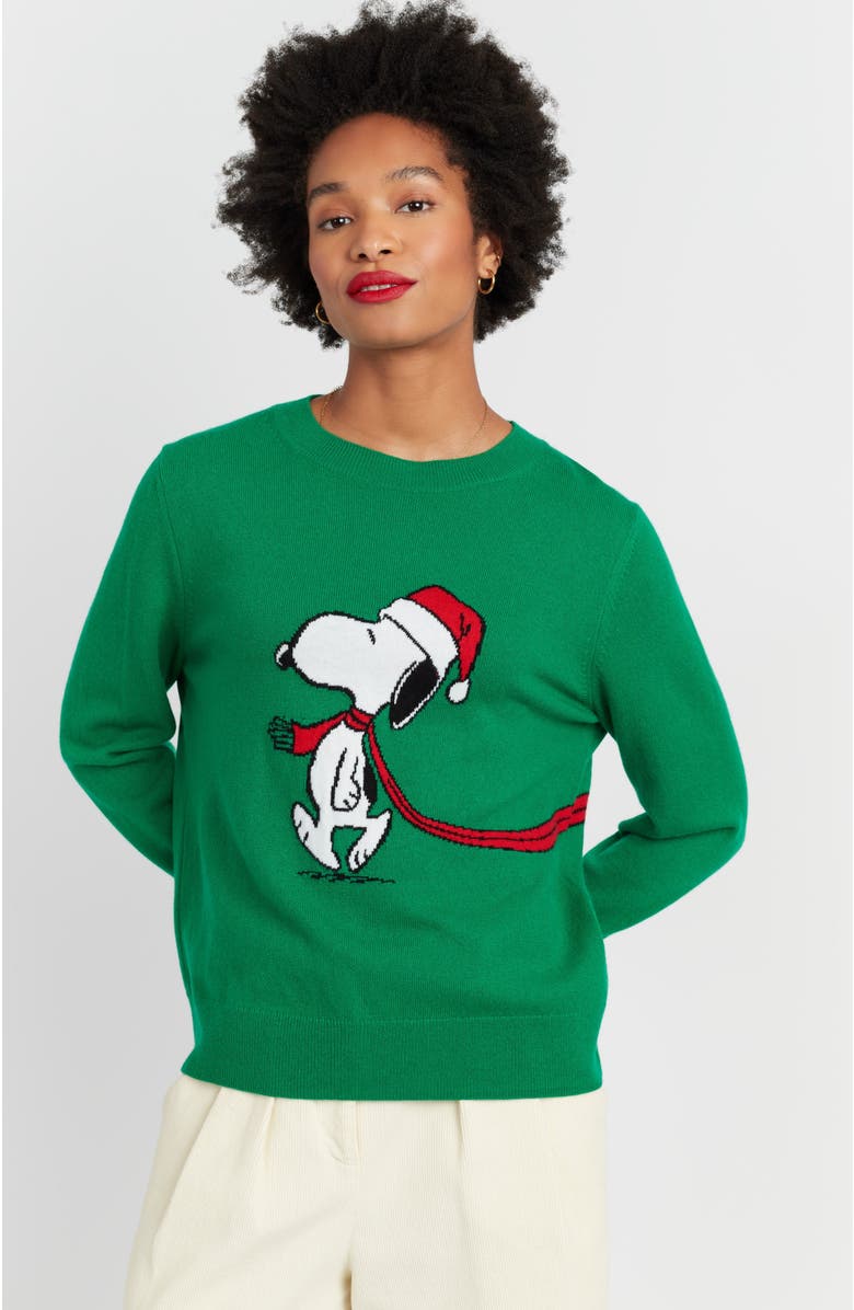 Chinti & Parker Wool-Cashmere Holiday Snoopy Sweater, Main, color, 