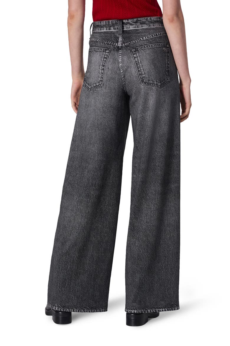 rb Miramar Sofie High Waist Cotton Terry Sweatpant Jeans, Alternate, color, WASHED BLA