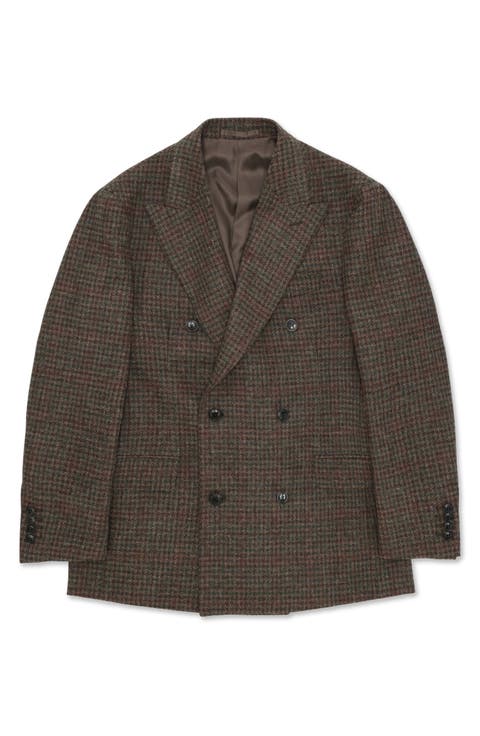 Shetland Double-Breasted Check Jacket