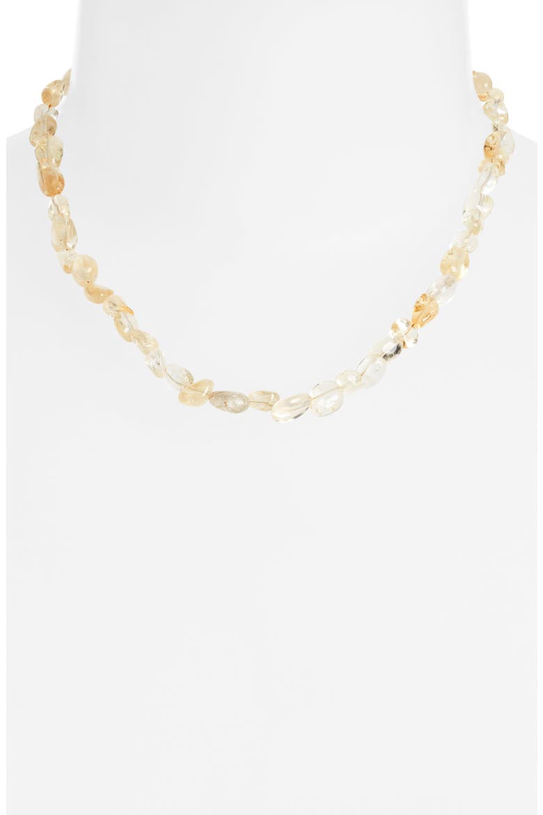 Citrine Stone Necklace, Alternate, color, GOLD