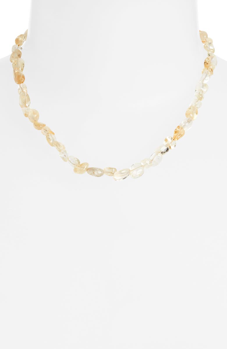 Kiara by Ki-ele Citrine Stone Necklace, Alternate, color, Gold