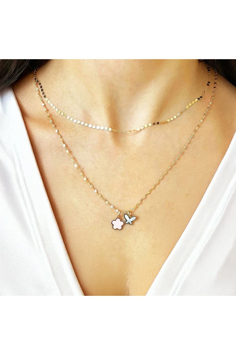 Mother of Pearl Butterfly Charm, Alternate, color, Mother of Pearl
