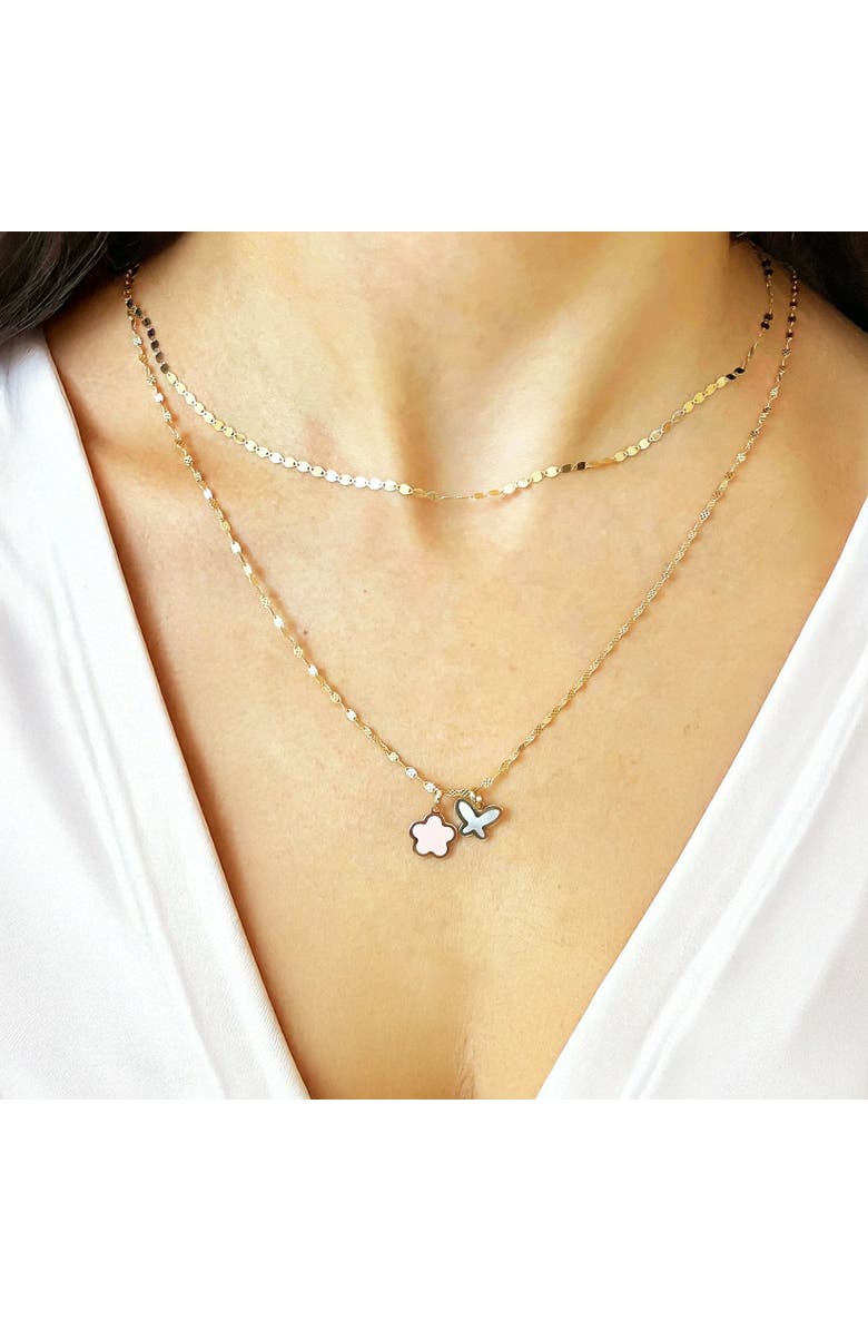 The Lovery Fine Jewelry Mother of Pearl Butterfly Charm, Alternate, color, Mother Of Pearl