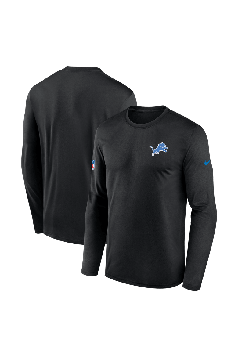 Men's Nike Black Detroit Lions Sideline Small Logo Legend Dri-FIT Long Sleeve T-Shirt, Main, color, Black
