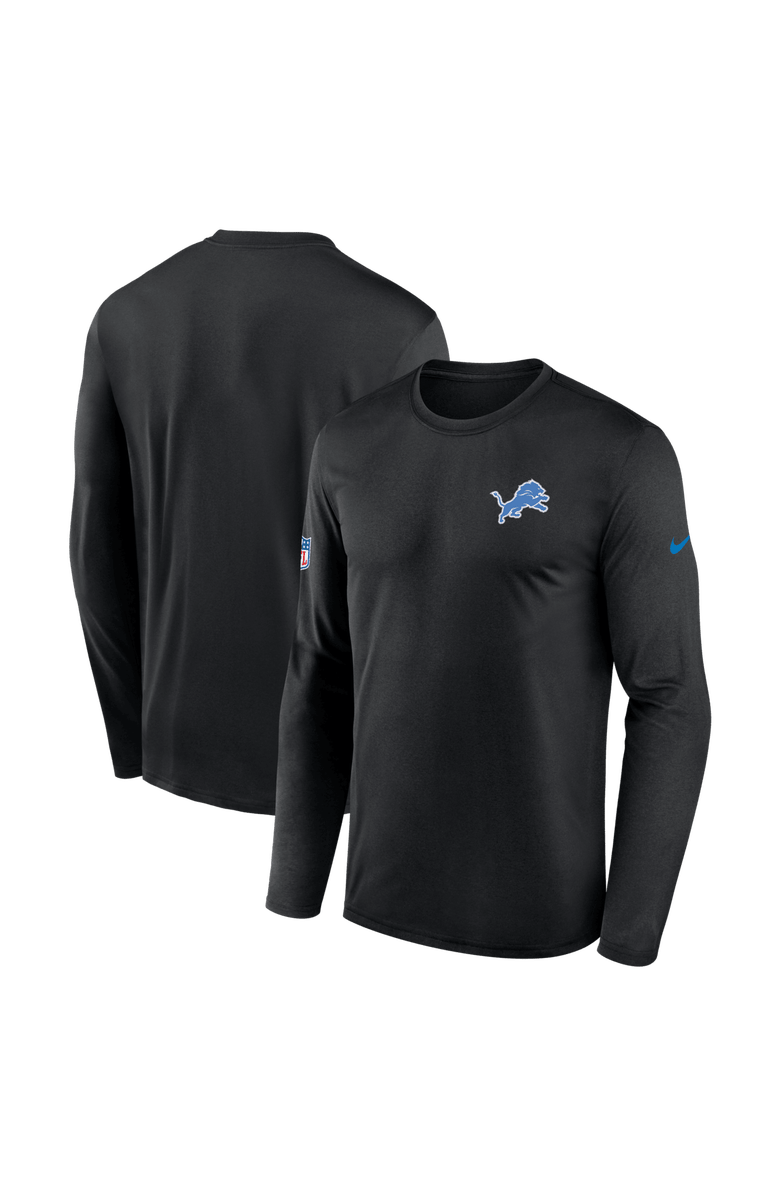 Nike Men's Nike Black Detroit Lions Sideline Small Logo Legend Dri-FIT Long Sleeve T-Shirt, Main, color, Black