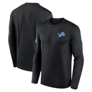 Nike Men's Nike Black Detroit Lions Sideline Small Logo Legend Dri-FIT Long Sleeve T-Shirt