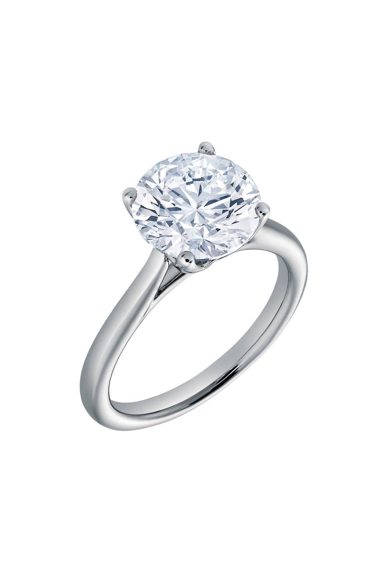 Zoey 14K White Gold Round Cut Lab Grown Diamond Cathedral Engagement Ring - 2.5 Cts, Main, color, 14K White Gold