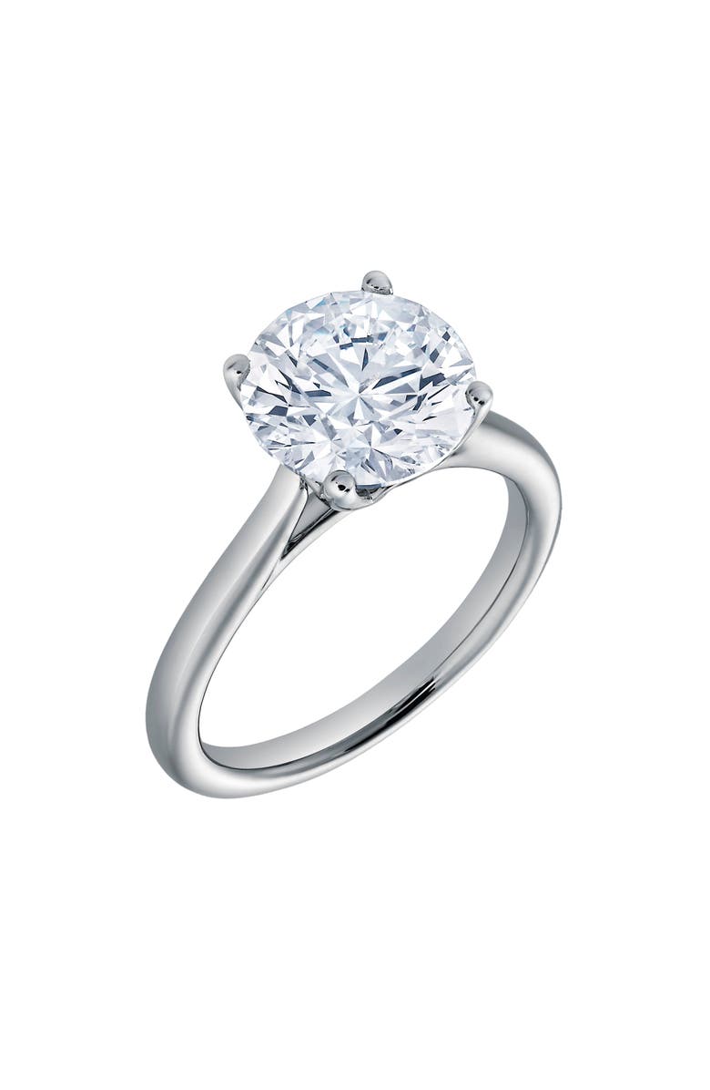 LuvMyJewelry Zoey 14K White Gold Round Cut Lab Grown Diamond Cathedral Engagement Ring - 2.5 Cts, Main, color, 14K White Gold