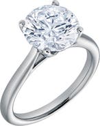LuvMyJewelry Zoey 14K White Gold Round Cut Lab Grown Diamond Cathedral Engagement Ring - 2.5 Cts