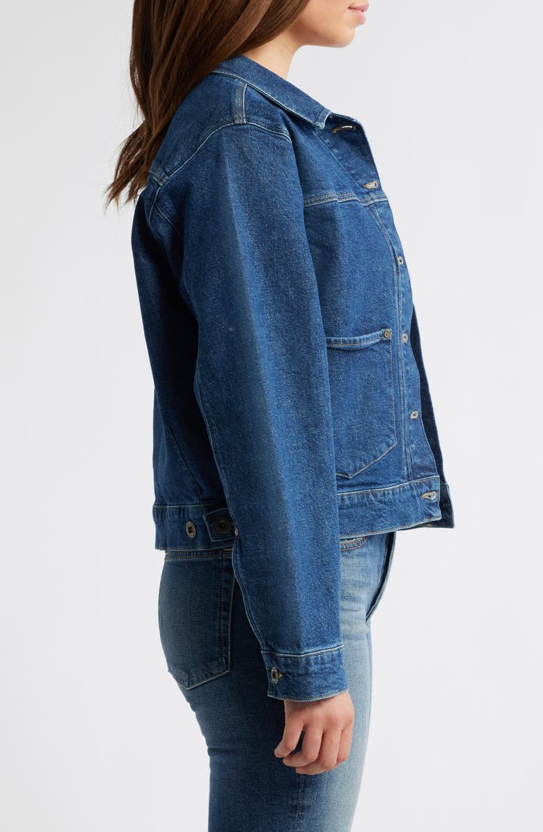 Mavi Jeans Laurel Denim Jacket, Alternate, color, Dark Blue Denim