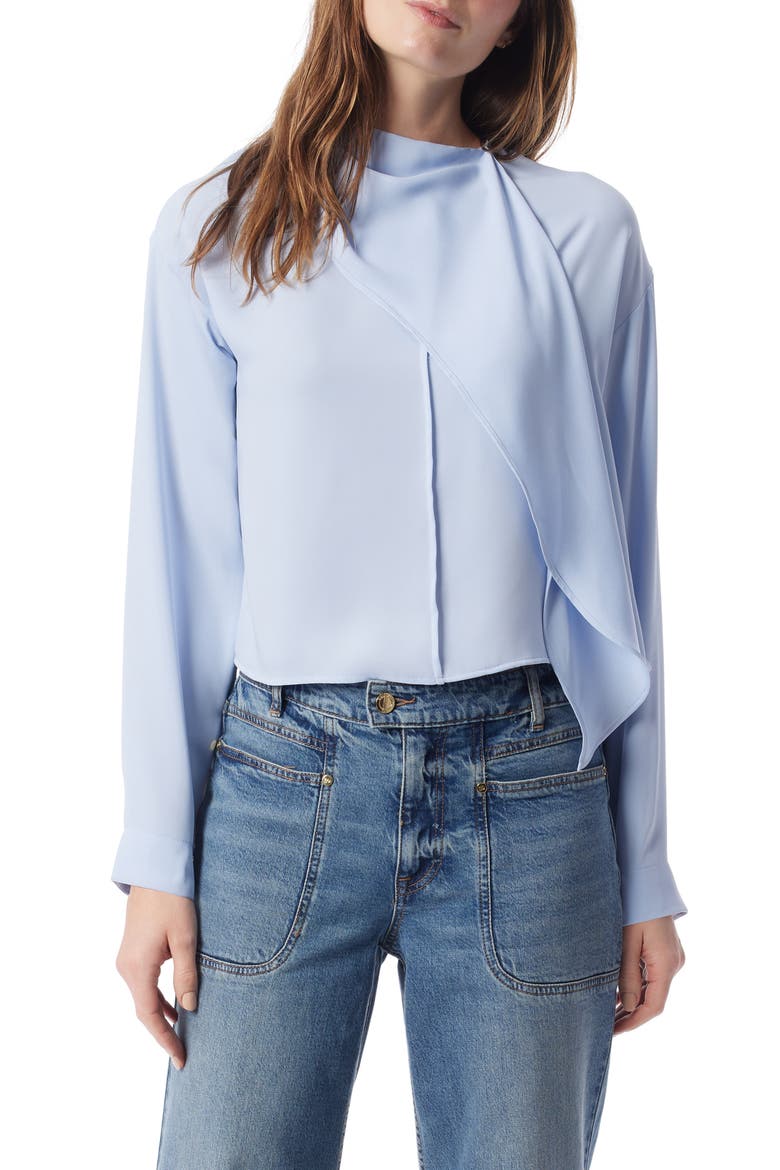 Soraya Scarf Neck Top, Main, color, BRUNNERA BLUE