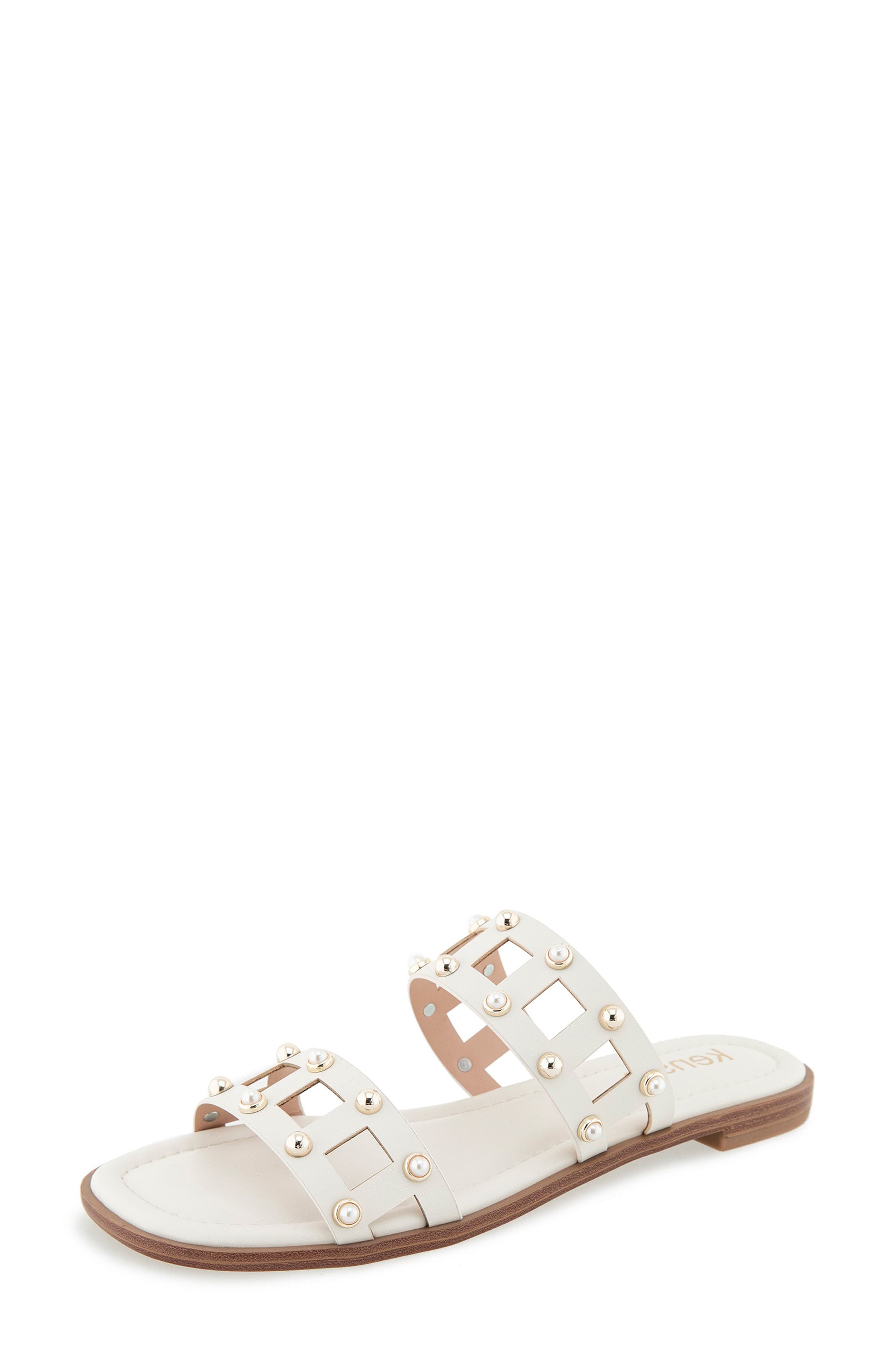 Kensie Rosaly Sandal, Alternate, color, Off White