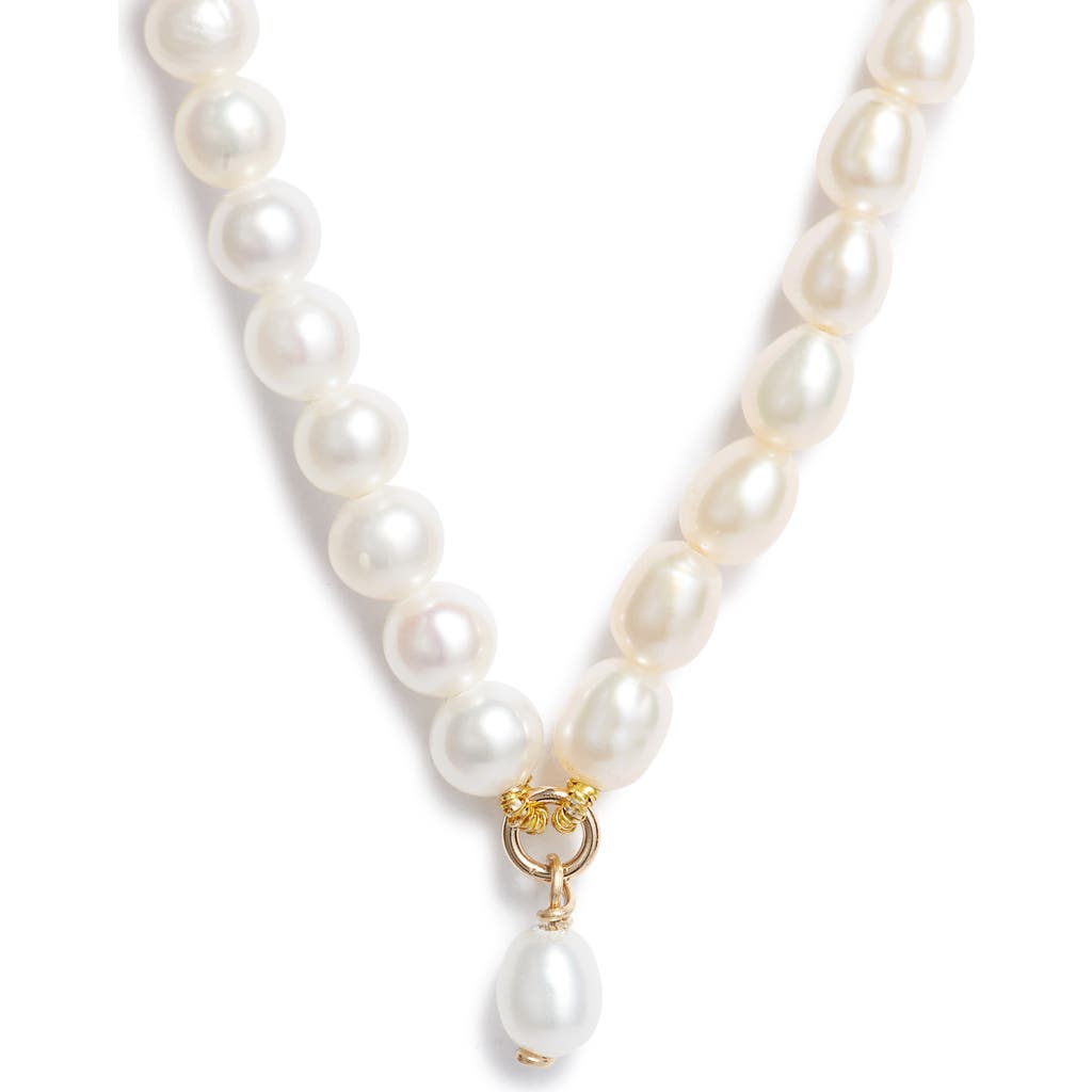 Poppy Finch Contrast Cultured Pearl & Keshi Pearl Necklace in 14K Yellow Gold  product