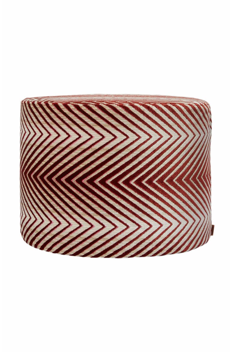 Ziggy Pouffe, 40x30 Cm Cylinder, Main, color, Red & Multicoloured