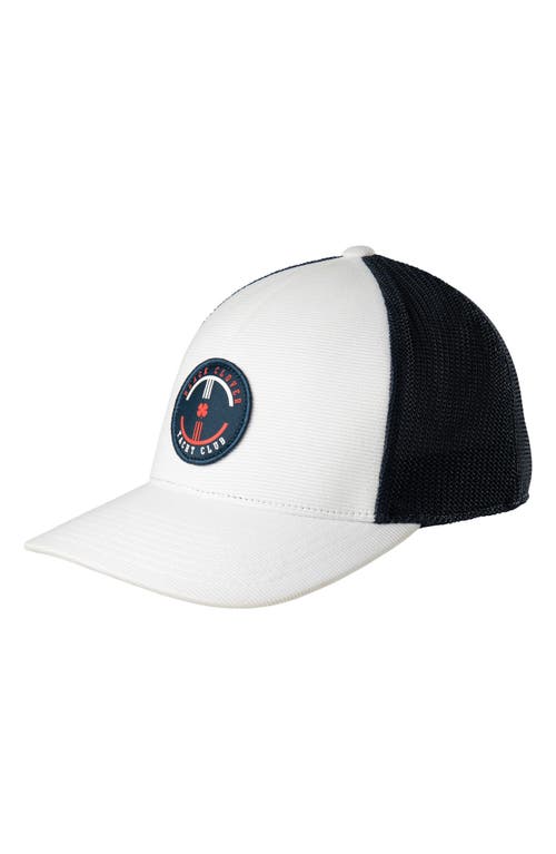Black Clover Yacht Club Patch Snapback Cap In White