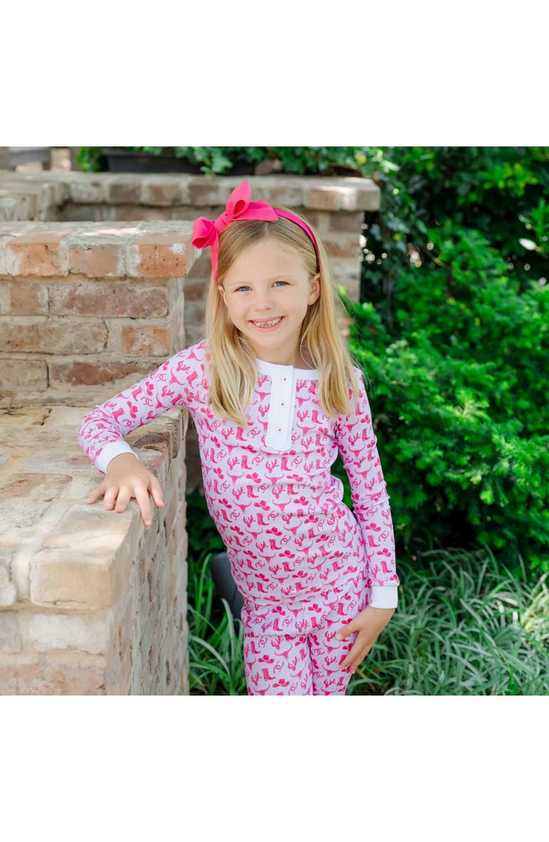 Lila and Hayes Alden Girls
 Pajama Pant Set, Alternate, color, Wild West Pink