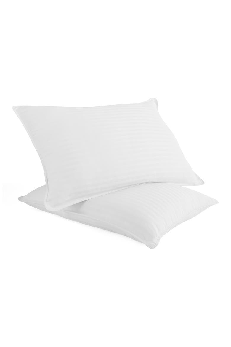 HOME SPUN Plush Down Alternative Gel Fiber Pillows - Pack of 2, Alternate, color, WHITE
