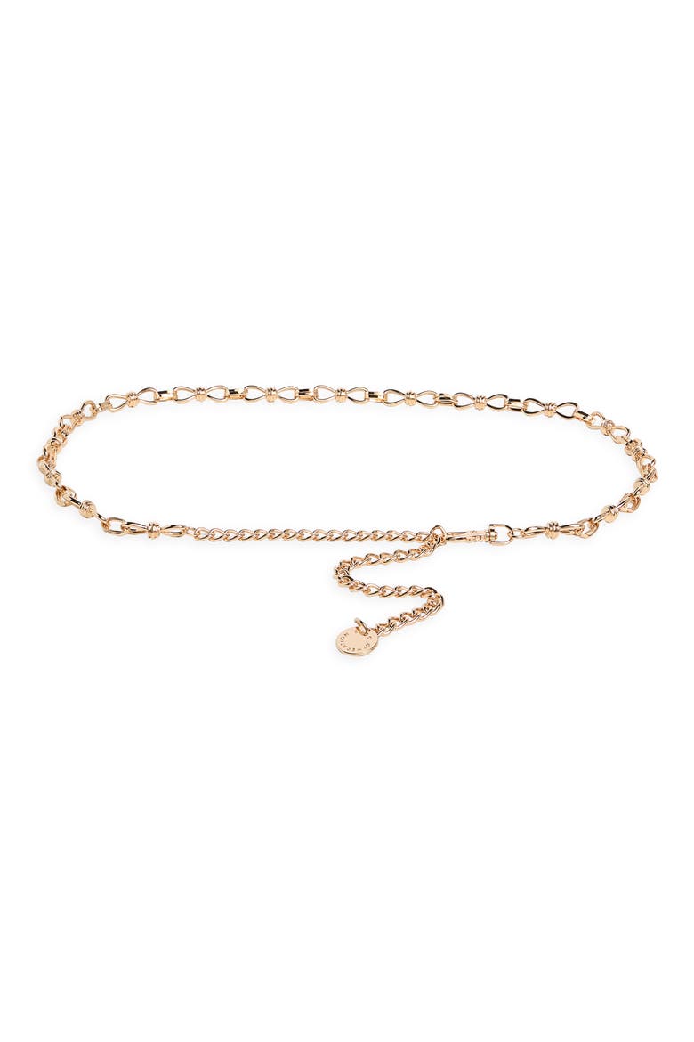 Knots Chain Link Belt, Main, color, GOLD