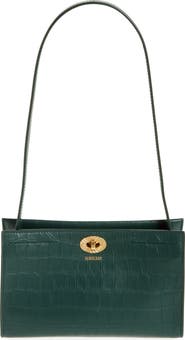 Burberry Cotswolds Croc Embossed Leather Pouch