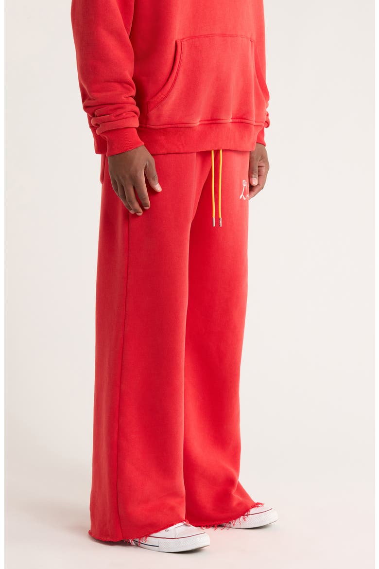 Chainstitch Cotton Sweatpants (Nordstrom Exclusive), Alternate, color, RED