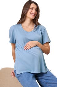 Kindred Bravely Relaxed Cotton Scoop Neck Maternity & Nursing Tee