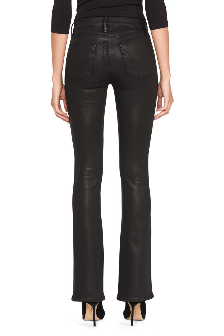 Barbara Coated High Waist Bootcut Jeans, Alternate, color, NOIR COATE