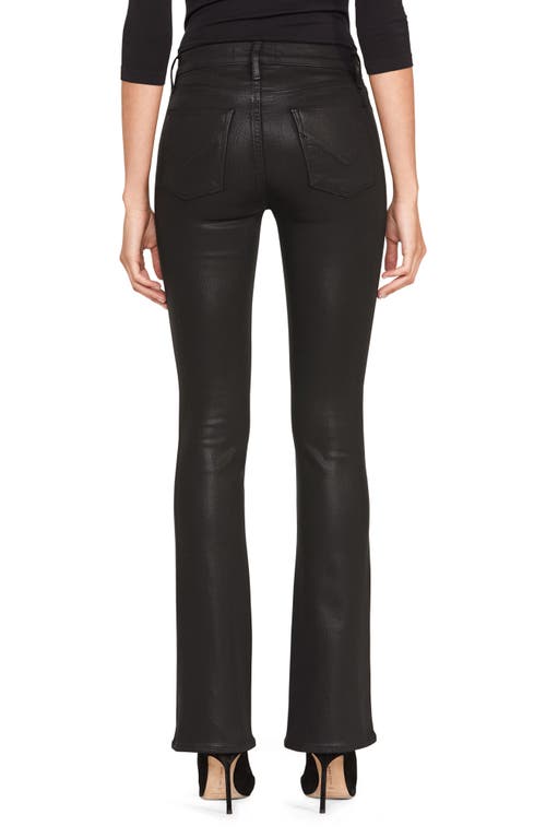Hudson Jeans Barbara Coated High Waist Bootcut Jeans In Black