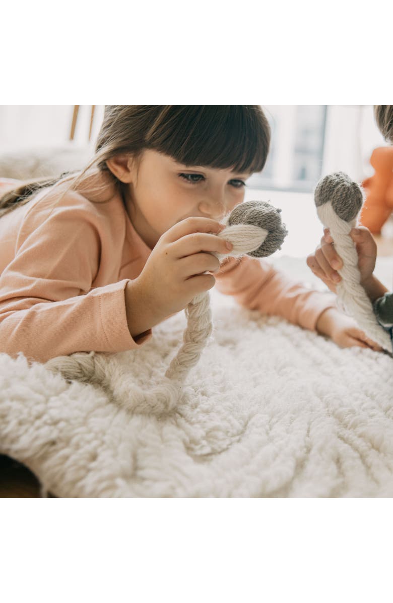 Lorena Canals Woolable rug Pink Nose Sheep, Alternate, color, White