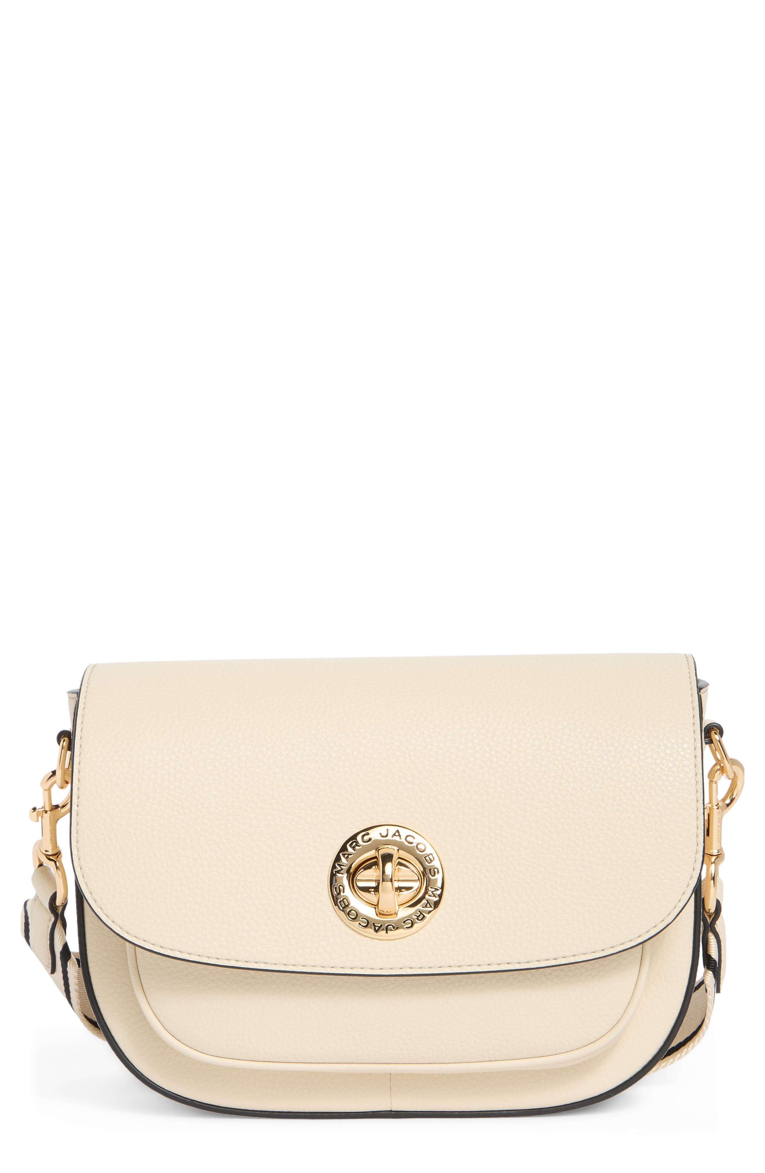 Marc Jacobs Signet Turnlock Leather Saddle Bag
