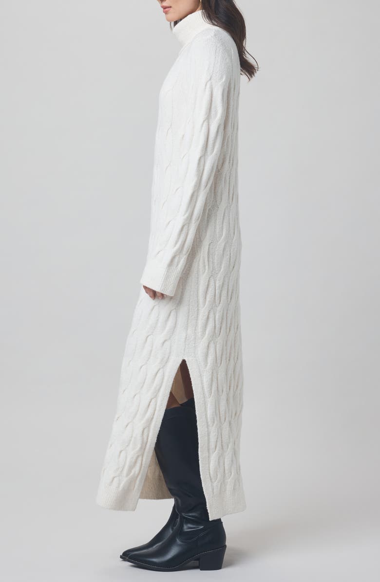 Splendid x @cellajaneblog Cable Knit Sweater Dress, Alternate, color, 